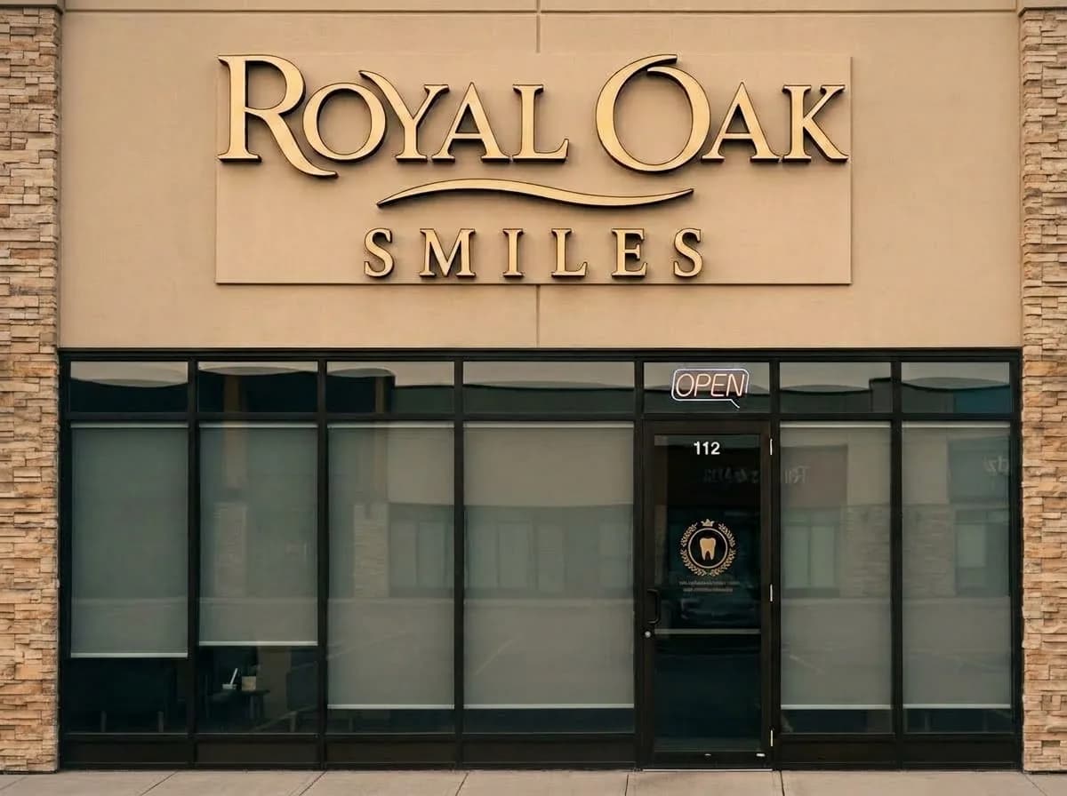 Exterior of the Royal Oak Smiles dental clinic in Northwest Calgary